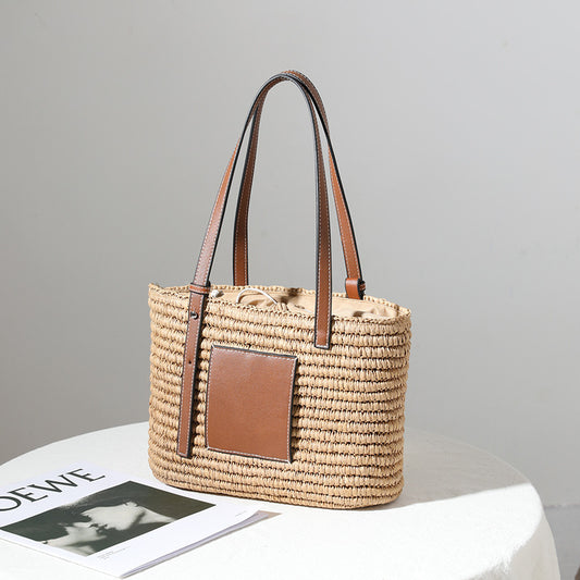 Women's Rattan Bag All-match Square Vegetable Basket