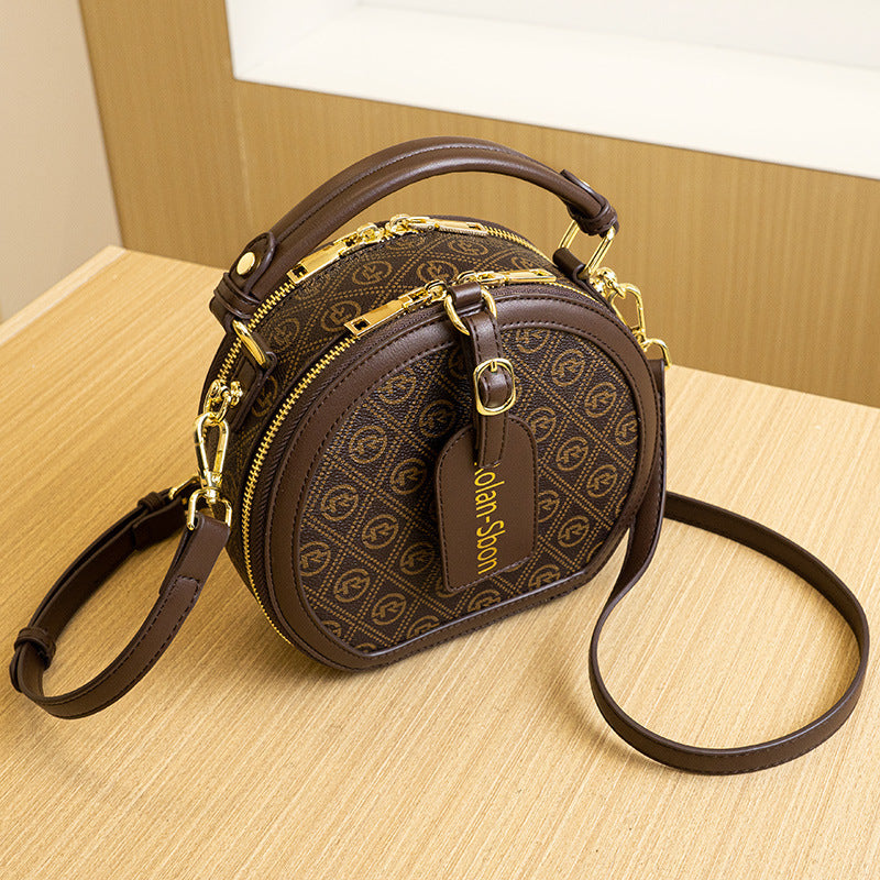 Fashion Small Round Bag Retro Handbag Commuter