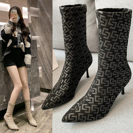 Women's Fashion Big Brand Style Pointed Toe Fashion Boots