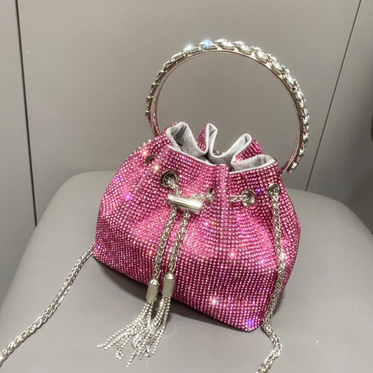 Europäische und amerikanische glänzende Diamanthandtasche für Frauen