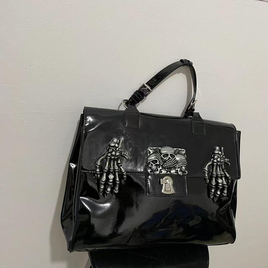 Original Hot Girl Lackleder Handtasche mit großem Fassungsvermögen und besonderem Design