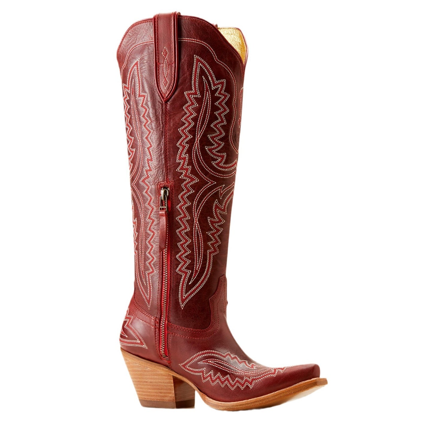 Women's Pointed Toe Chunky Heel High-top Plus Size Western Style Cowboy Boot