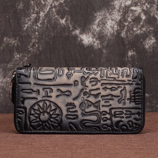 Neue Vintage-Clutch-Geldbörse aus Leder für Damen von Oracle