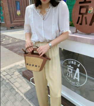 New Raffia Straw Cabbage Basket Niche Portable Fashion Mini Simple Casual Shoulder Messenger Bag