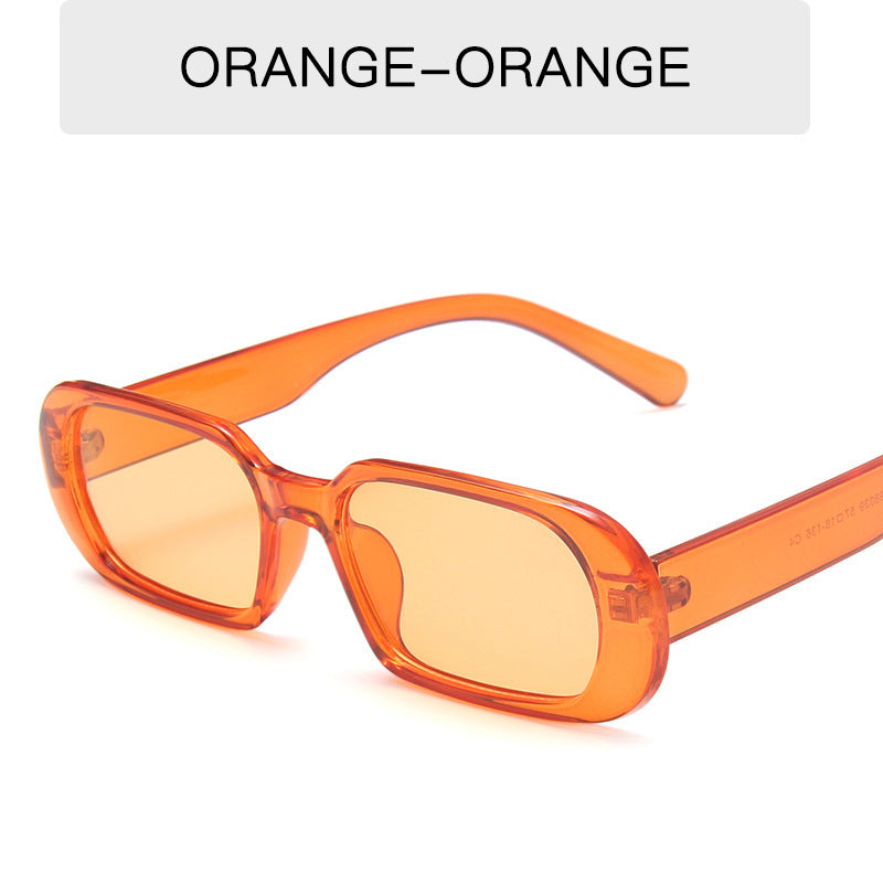 Gafas de sol retro de montura pequeña para mujer, gafas de sol coloridas de moda de color caramelo