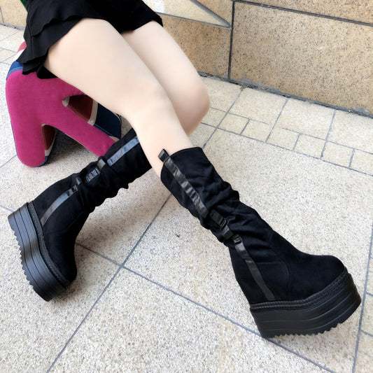 Women's Shoes With Increased Martin Boots