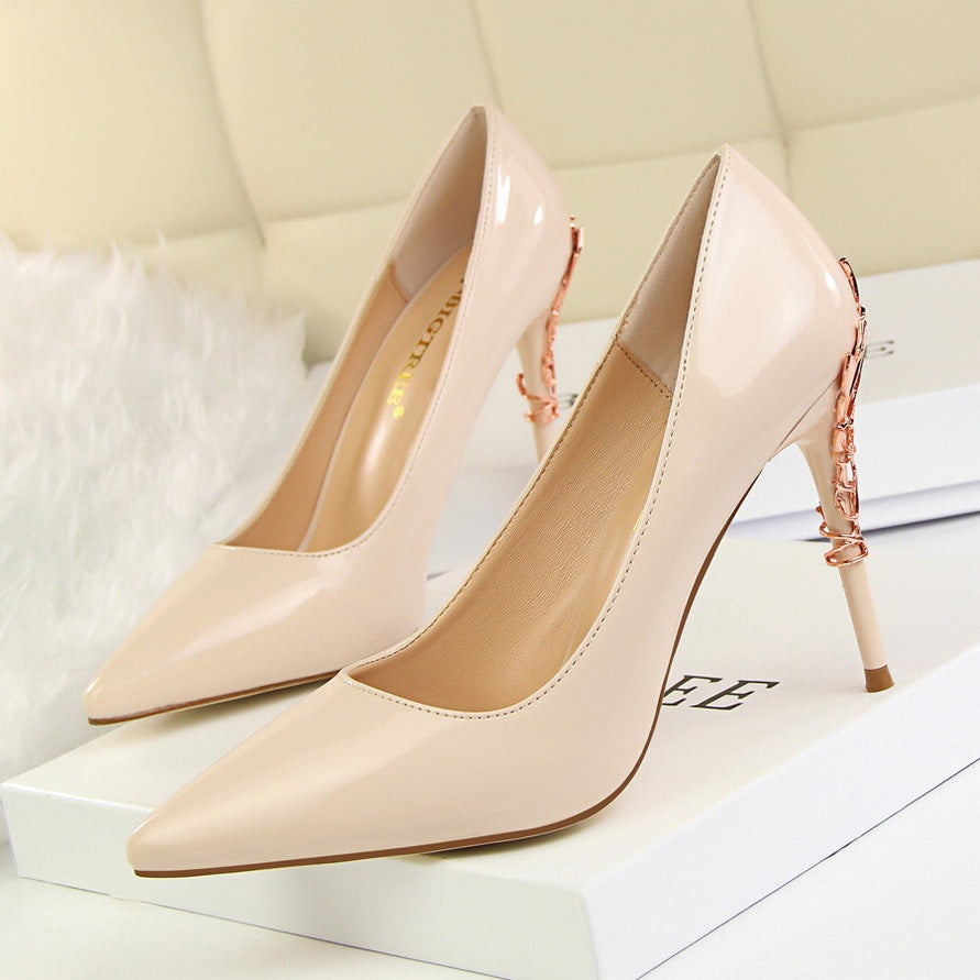 Fashion Metal Heel Women's Shoes Stiletto High Heel