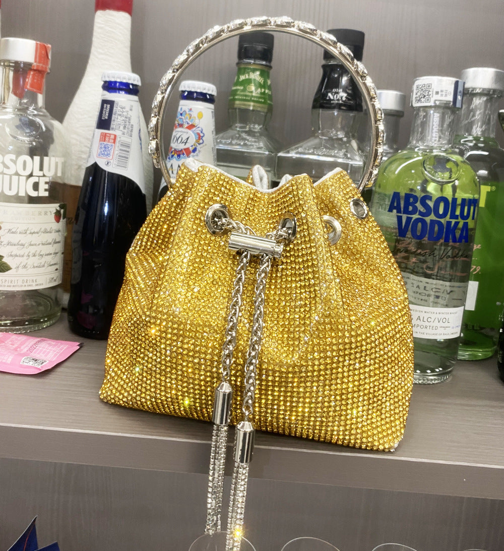 Europäische und amerikanische glänzende Diamanthandtasche für Frauen