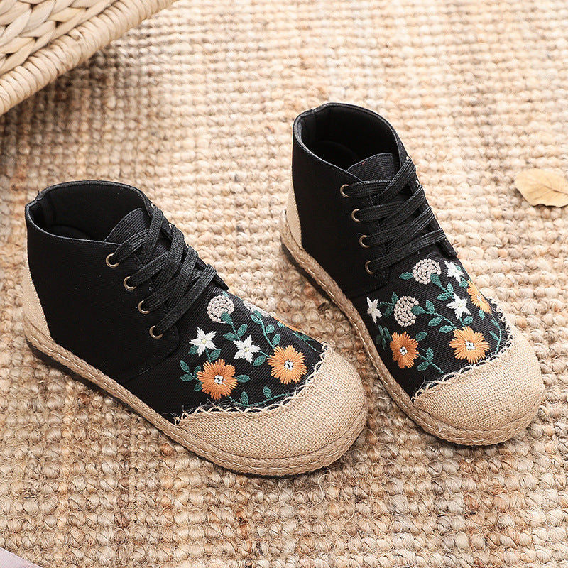 New Ethnic Style Embroidered Flower Daisy Women's Shoes