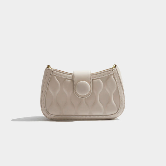 Bolso de hombro con rombos en color caramelo para mujer