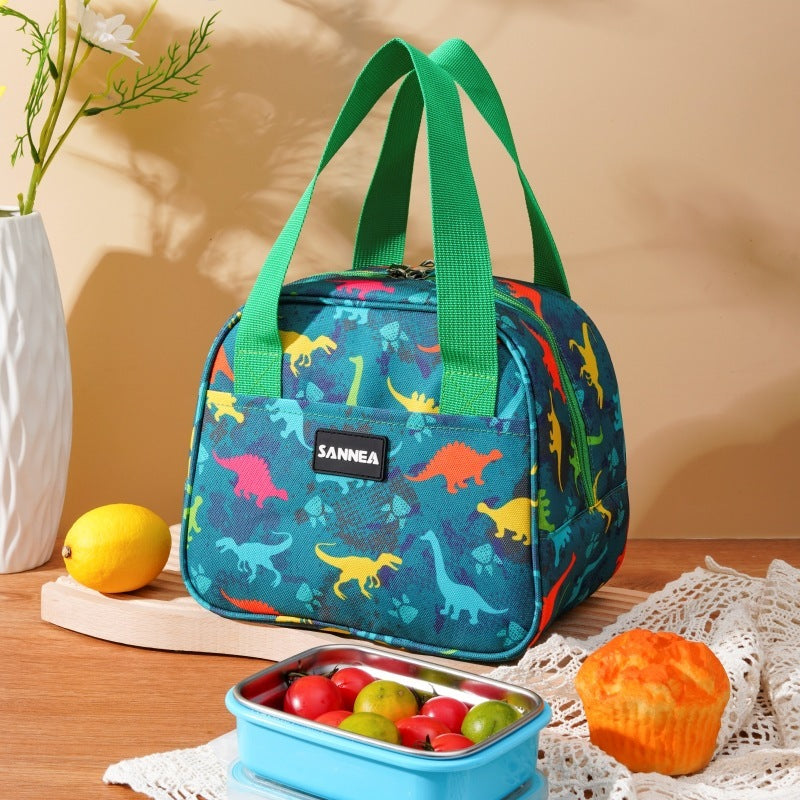 Kinder Cartoon Isolierte Tasche Studenten Mit Mahlzeiten Lunchbox Tasche Tragbare Kalte Konservierung Eis Pack