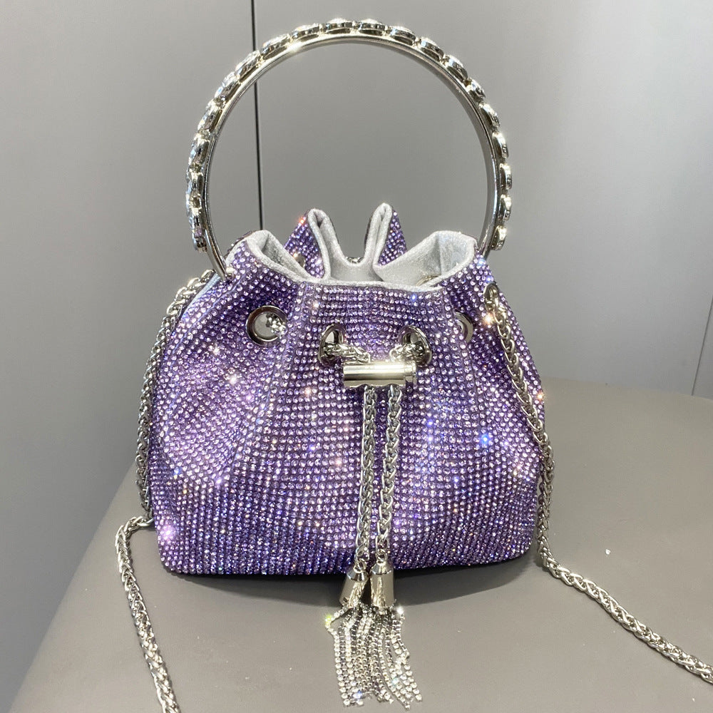 Europäische und amerikanische glänzende Diamanthandtasche für Frauen