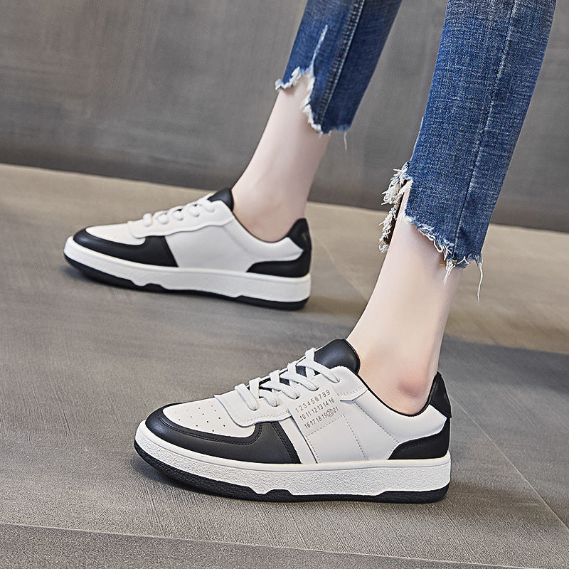 Women's Spring And Autumn All Match Round Toe Leather Shoes