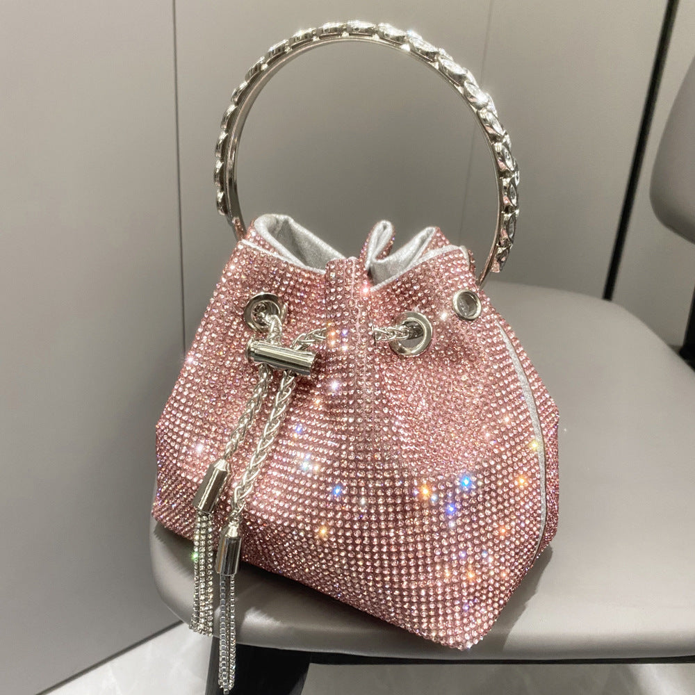 Europäische und amerikanische glänzende Diamanthandtasche für Frauen