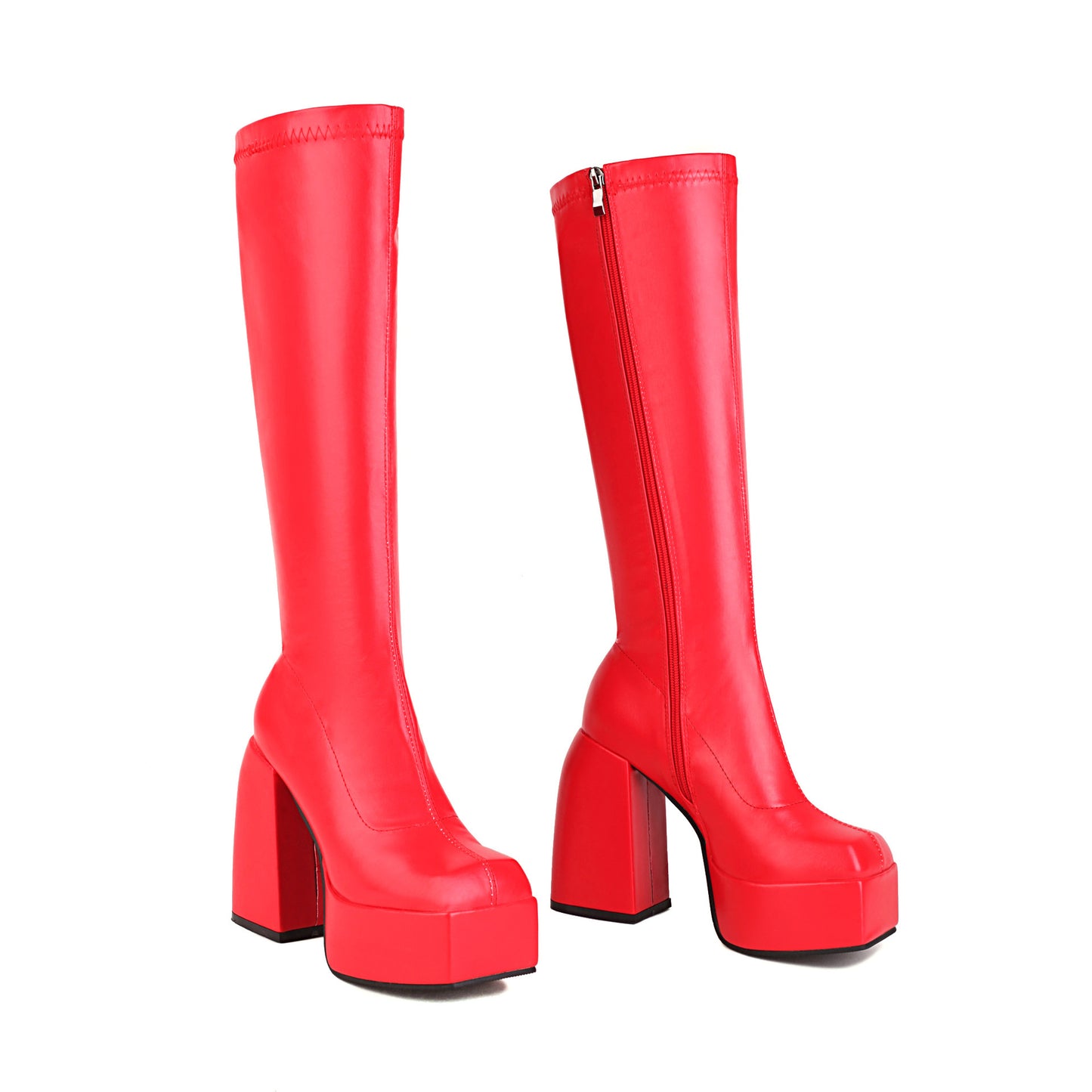 Women's Thick Heel Thick Sole European And American But Knee Skinny Boots