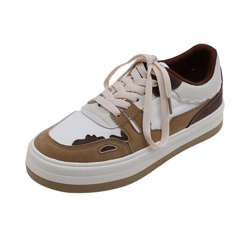 Retro Mädchen Farblich passende Student Casual Sneakers