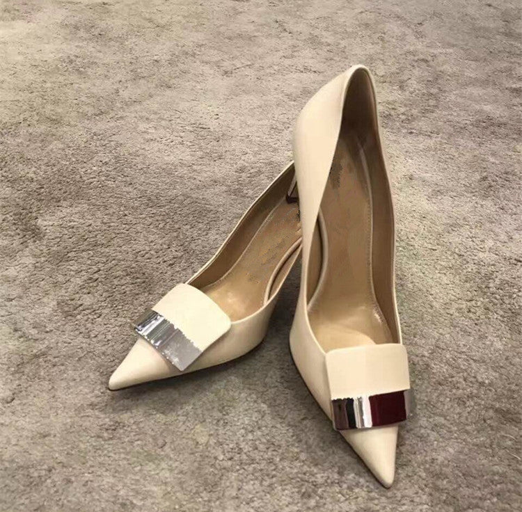 Fashion Solid Color Women's Pointed Toe Stiletto Shoes