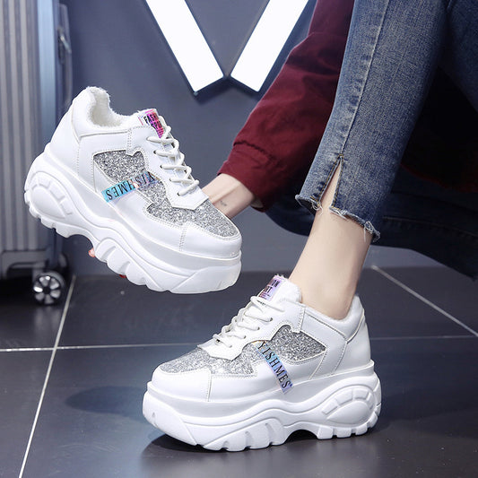 Student Patent Leather Fashion Sneakers Trend