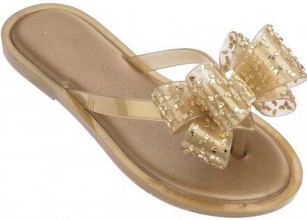 Brazilian Jelly Shoes Damen Flip-Flops mit Schleife und weicher Unterseite