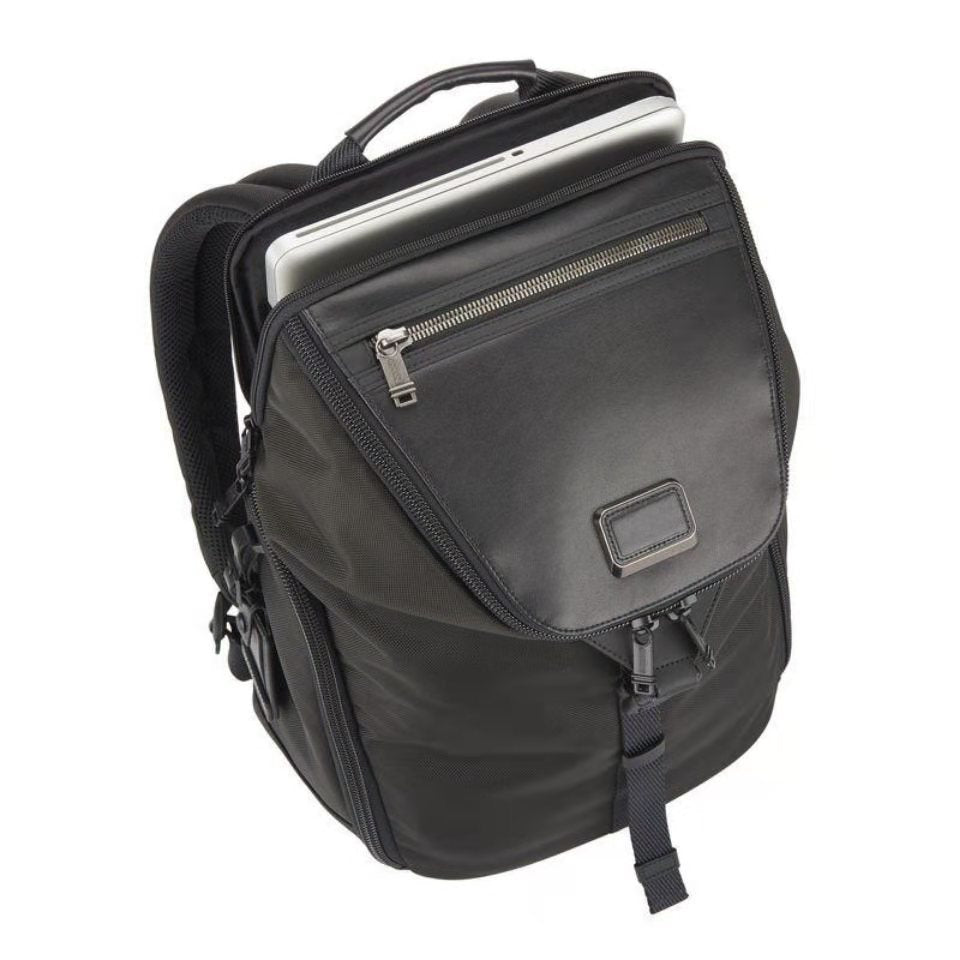 Fashionable Simple Nylon And Leather Backpack