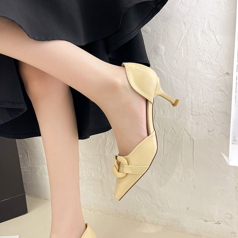 Women's French Pointed Toe Temperament High Heels