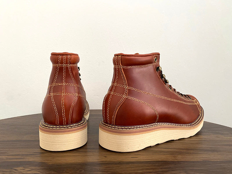 Bota de trabajo para montar a caballo de estilo retro americano