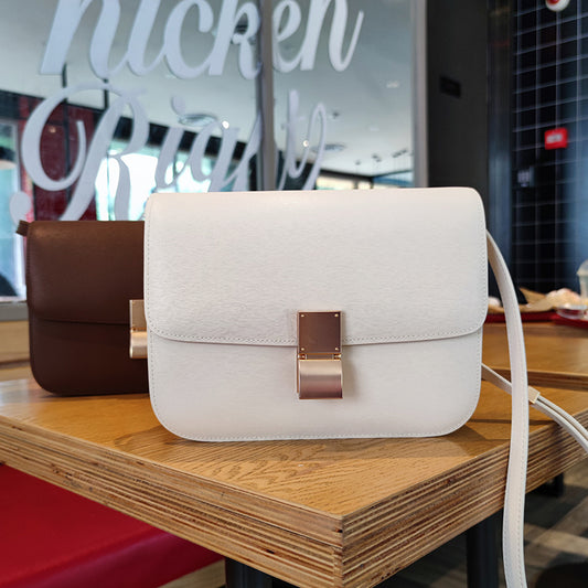 Tofu Tasche aus Leder, One-Shoulder-Messenger