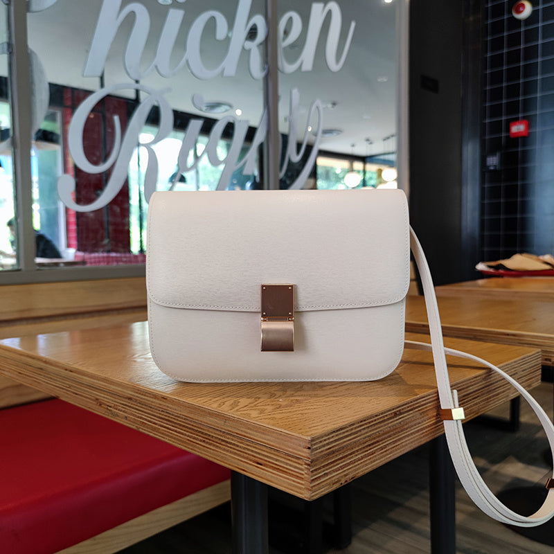 Tofu Tasche aus Leder, One-Shoulder-Messenger