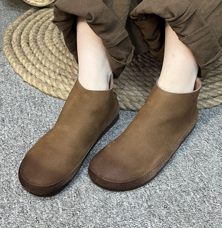 Leder Kurze Stiefel Frauen Abnehmen