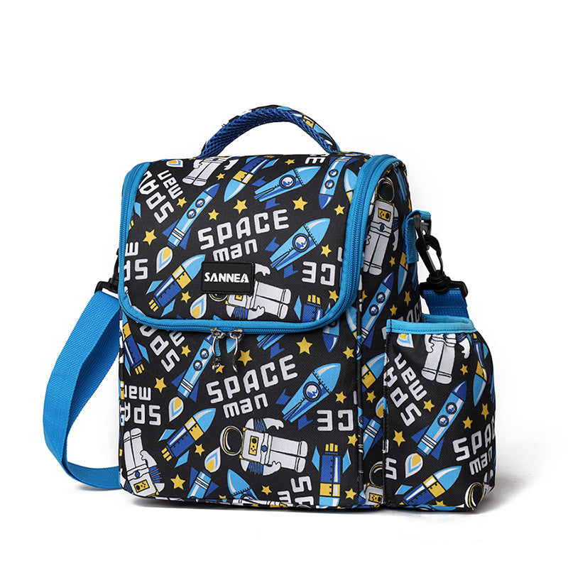 Kinder Cartoon Isolierte Tasche Studenten Mit Mahlzeiten Lunchbox Tasche Tragbare Kalte Konservierung Eis Pack