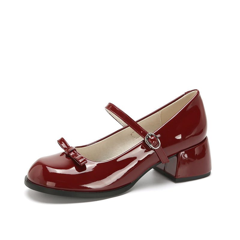 Französische Mary Jane Schuhe Damen