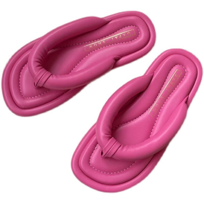 Weiche Flip-Flops mit flacher Sohle für Damen