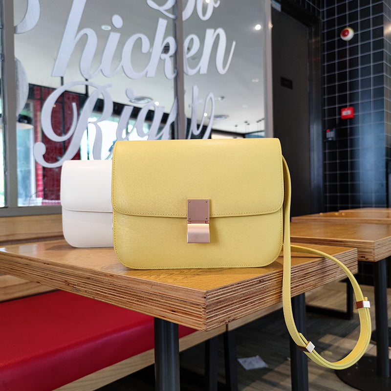 Tofu Tasche aus Leder, One-Shoulder-Messenger