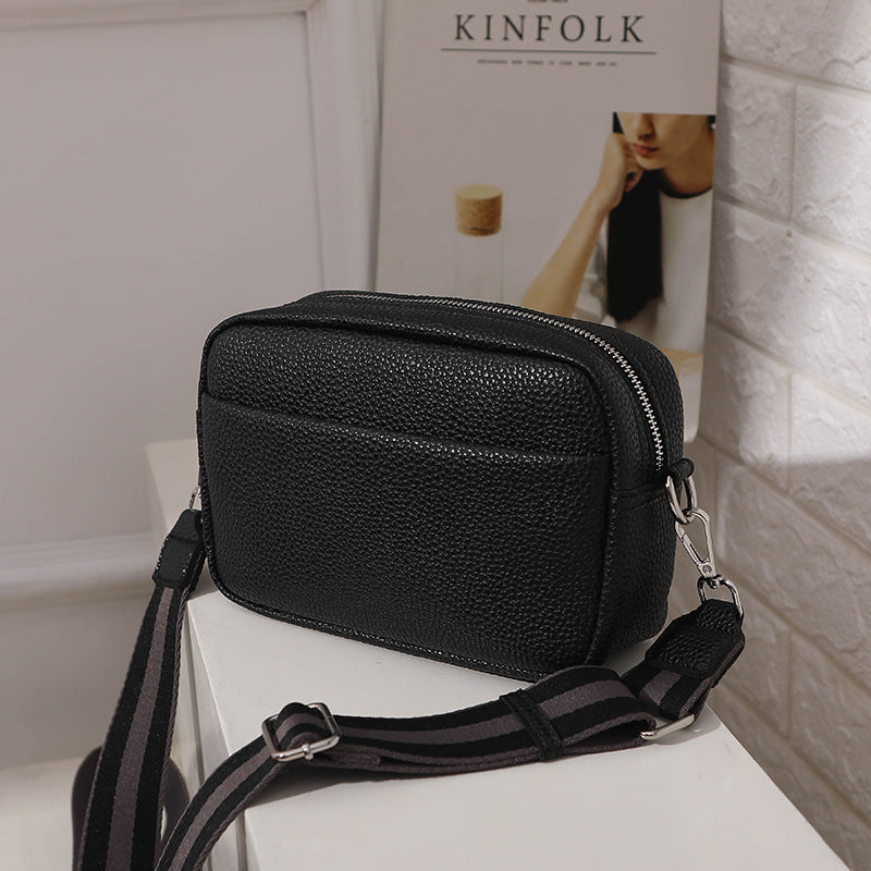 Ladies Trend Solid Color PU Crossbody Shoulder Bag