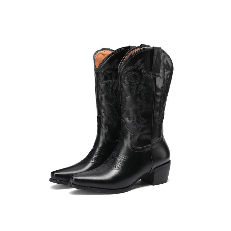 Bestickter Retro Western Cowboystiefel für Damen