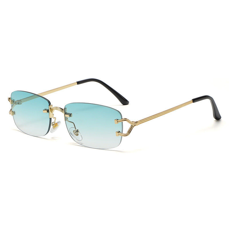 New Rimless Diamond Cut Sunglasses