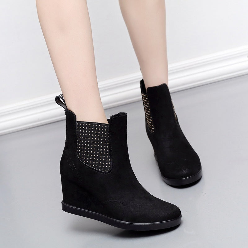 Women's Short Wedges Non-slip Rain Boots