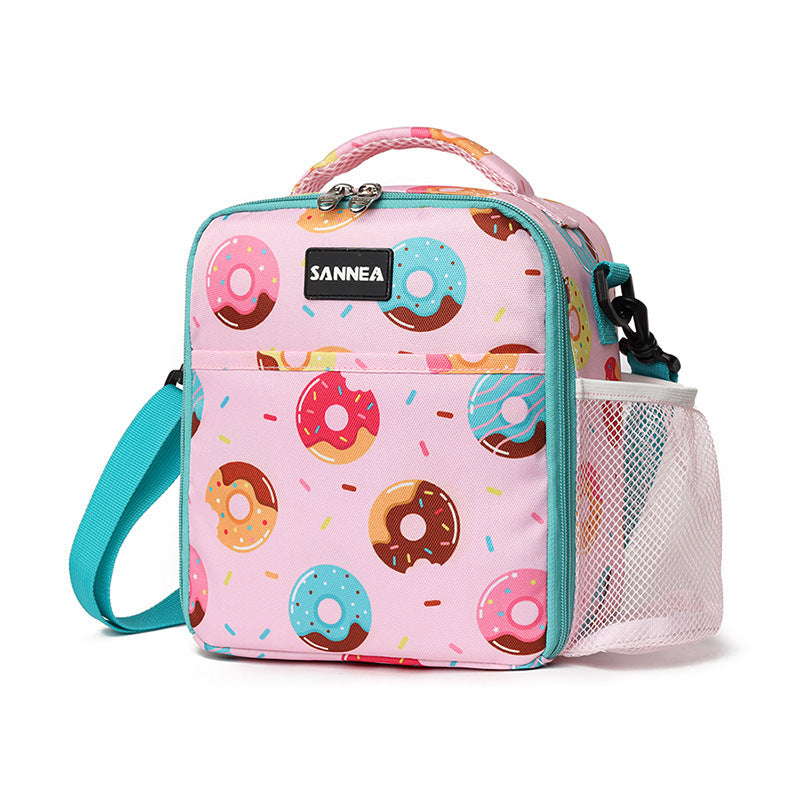 Kinder Cartoon Isolierte Tasche Studenten Mit Mahlzeiten Lunchbox Tasche Tragbare Kalte Konservierung Eis Pack