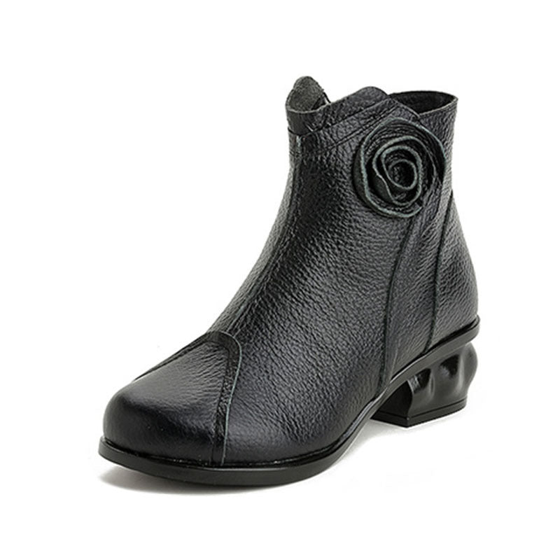 Damenstiefel im Ethno-Stil mit Fleecefutter und wärmespeicherndem Material im Vintage-Stil