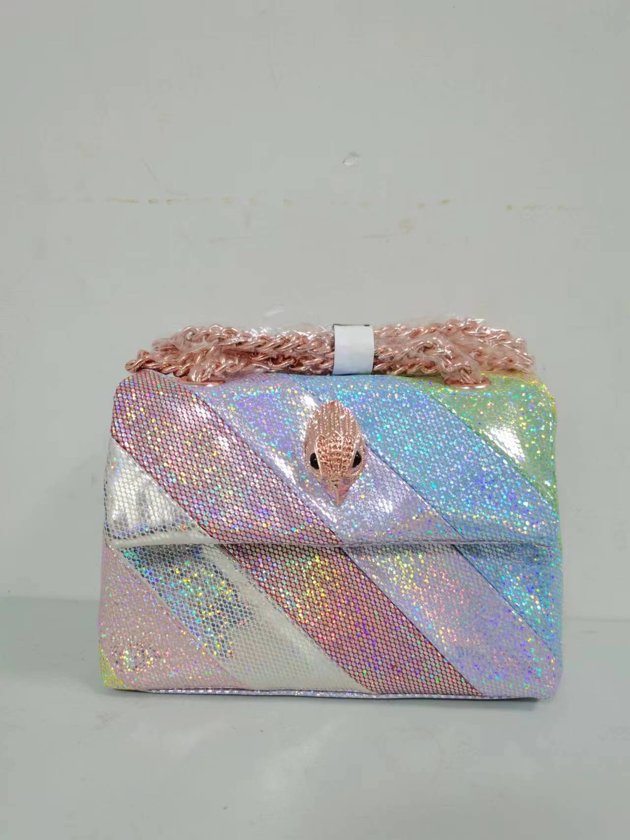 Women's Multi-color Patchwork Shiny Handbag