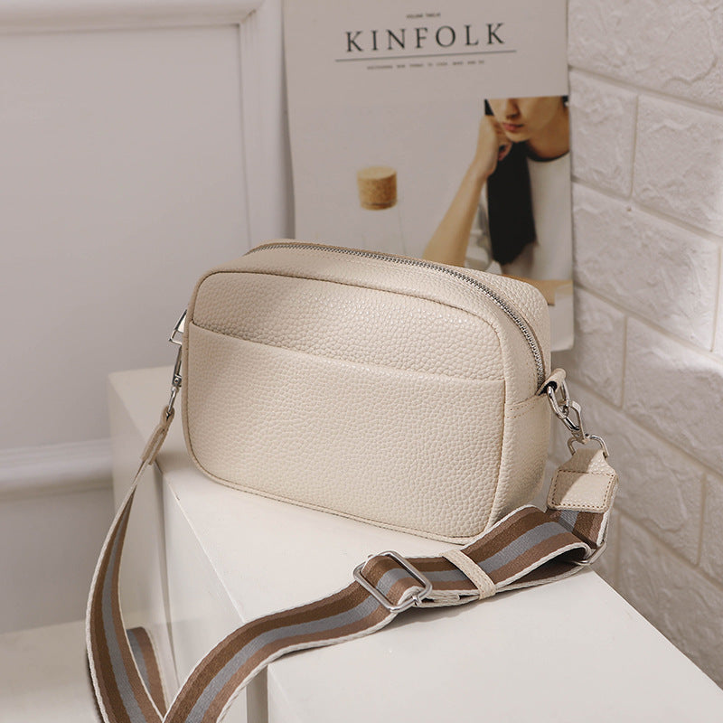 Ladies Trend Solid Color PU Crossbody Shoulder Bag