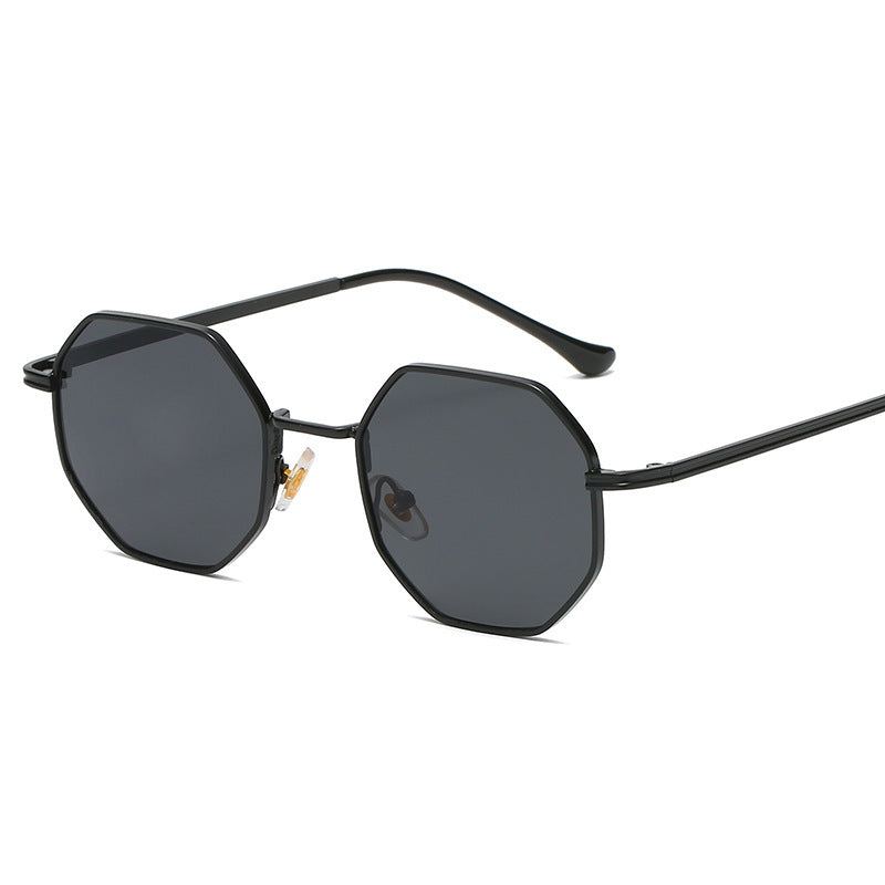 Klassische multilaterale Vintage-Sonnenbrille aus Metall