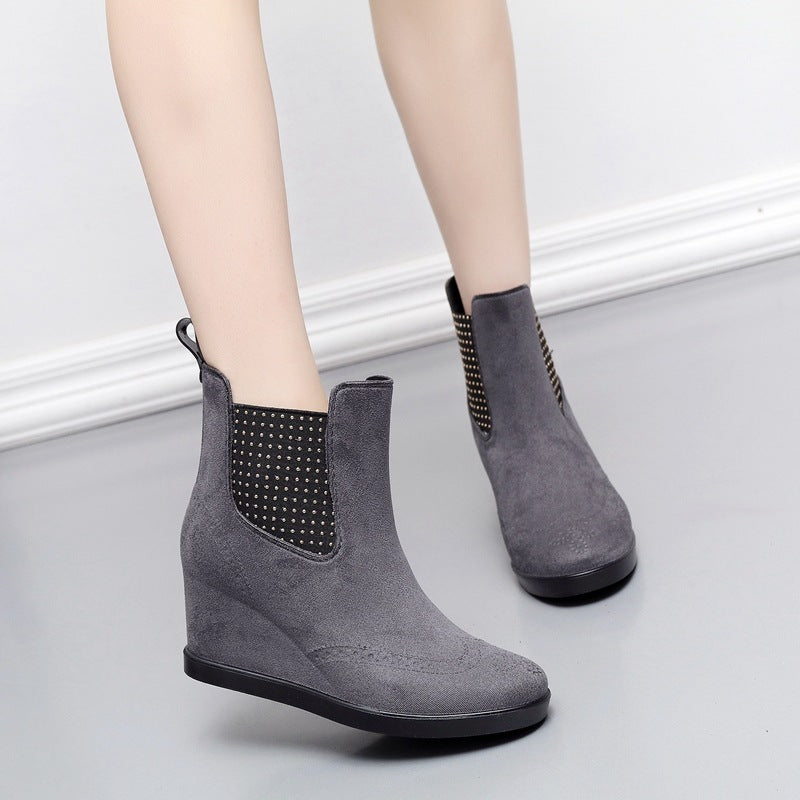 Women's Short Wedges Non-slip Rain Boots