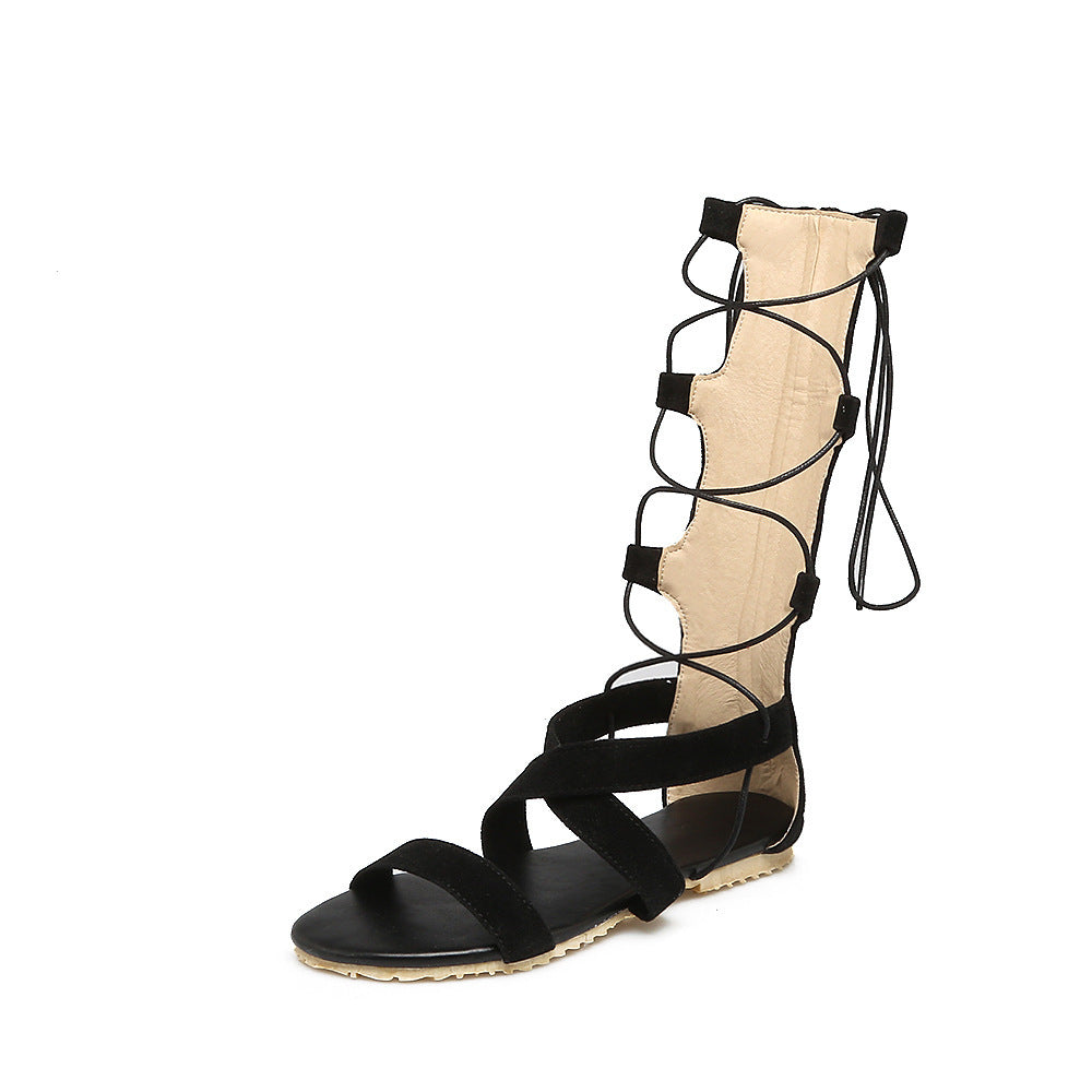 Neue High-Top-Sandalen mit gekreuzten Riemen für Damen