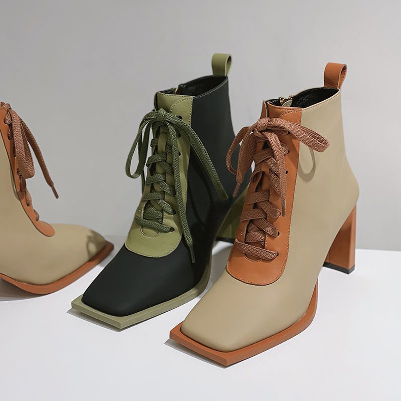 New Autumn And Winter Korean Style Retro Chunky Heel Ankle Boots