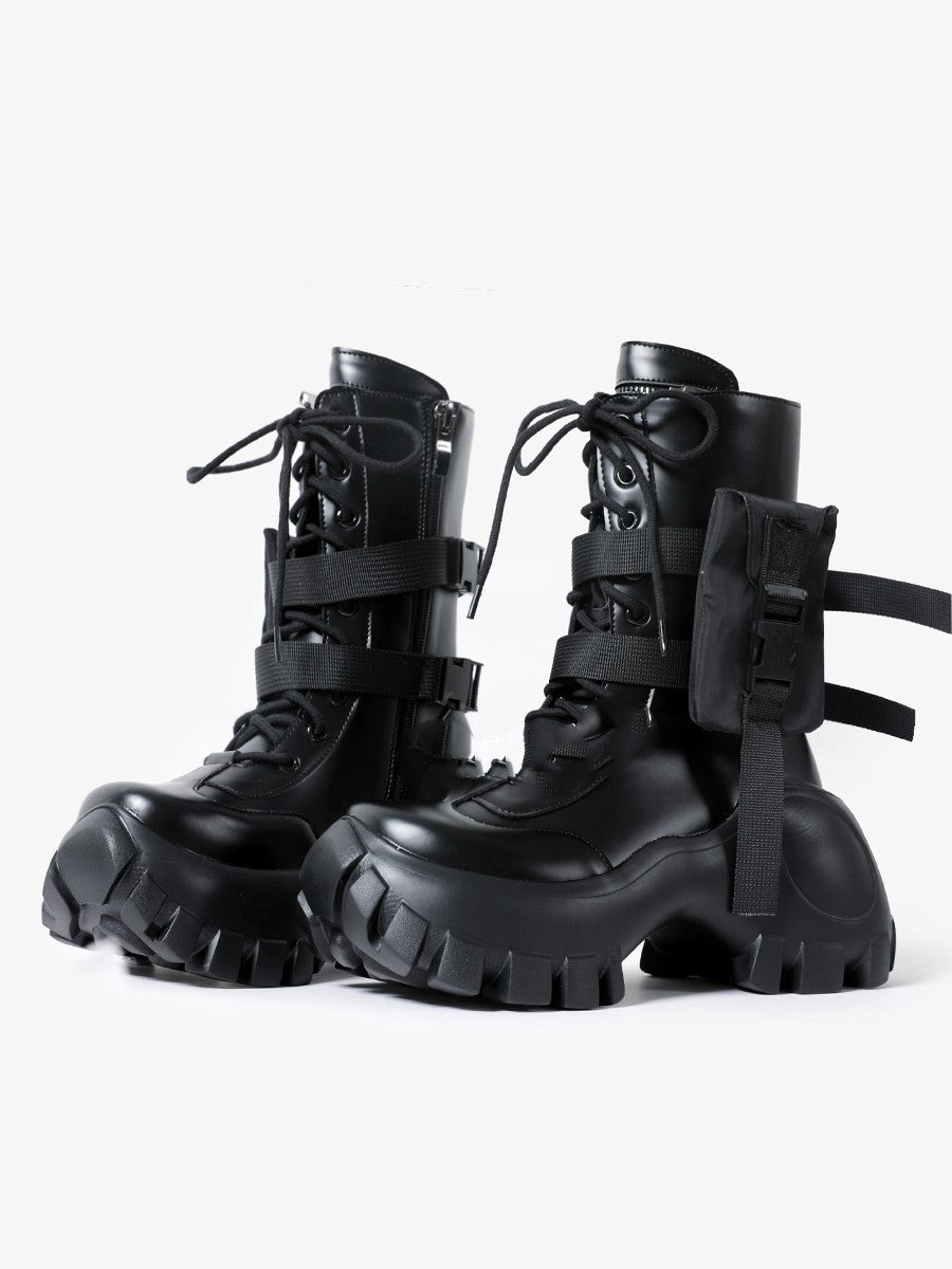 Martens-Stiefel für Damen mit dicker Sohle und erhöhtem britischen Stil