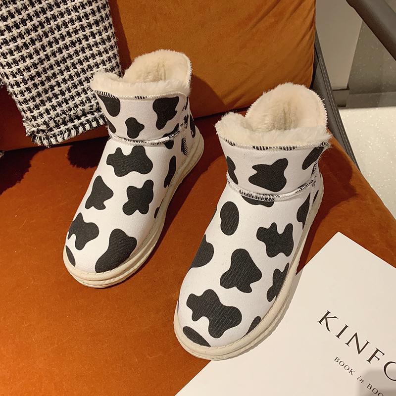 Botas de nieve con estampado de leopardo y aislamiento