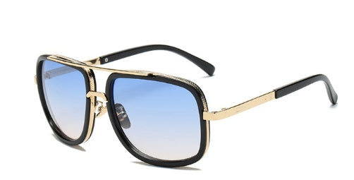 Gafas de sol cuadradas con parte superior plana y diseño de marca de lujo para hombre y mujer, gafas de sol de Brad Pitt para celebridades, gafas de superestrella