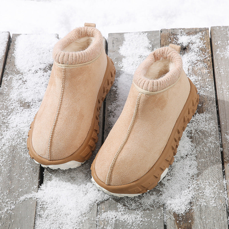 Schneestiefel aus Kunstharzsohle für Damen, Anti-Leder, rutschfest, verschleißfest