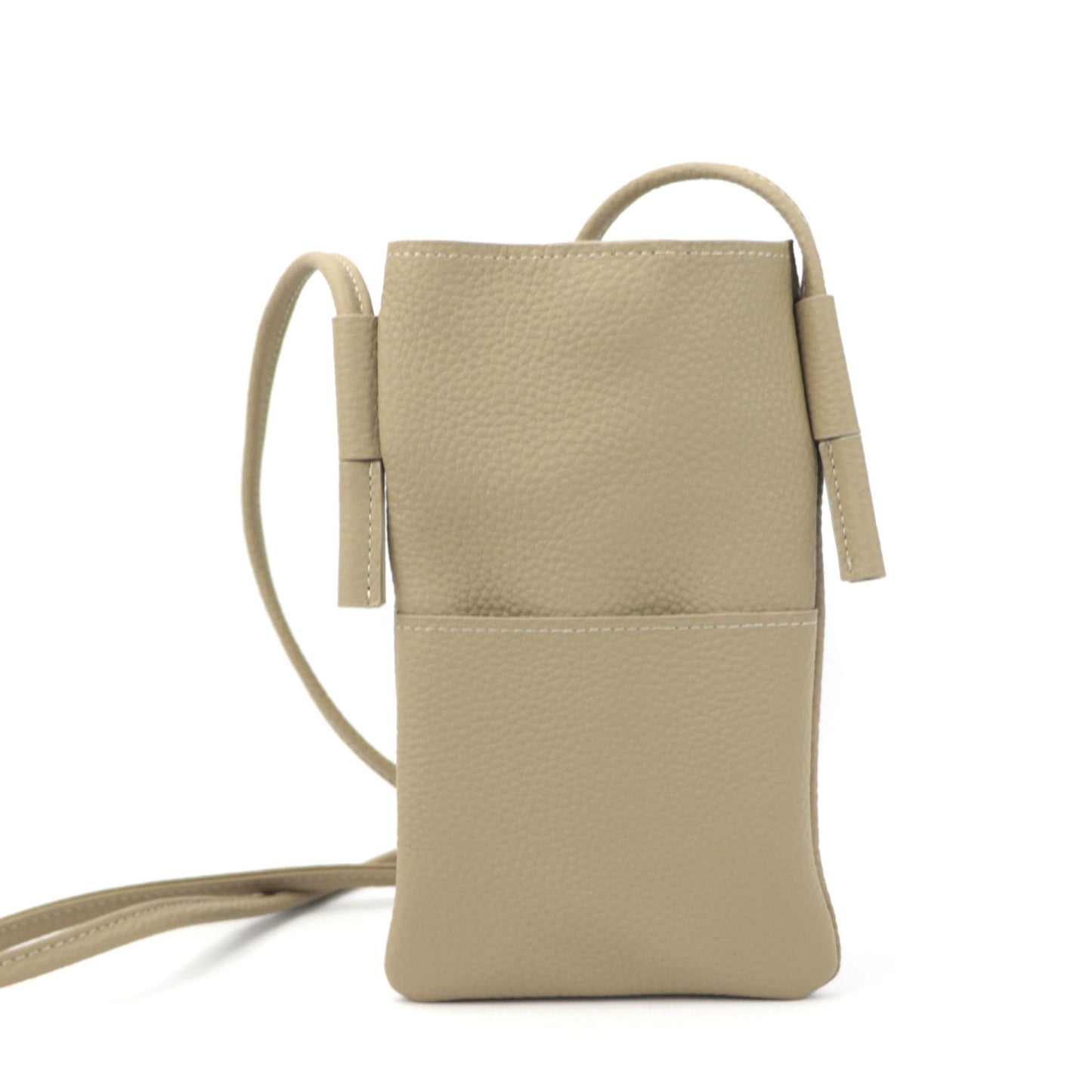 Women's Genuine Leather Lychee Pattern Mini Mobile Phone Bag